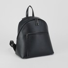 Рюкзак молодёжный, отдел на молнии, 2 наружных кармана, цвет чёрный - Фото 2