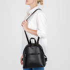 Рюкзак молодёжный, отдел на молнии, 2 наружных кармана, цвет чёрный - Фото 7