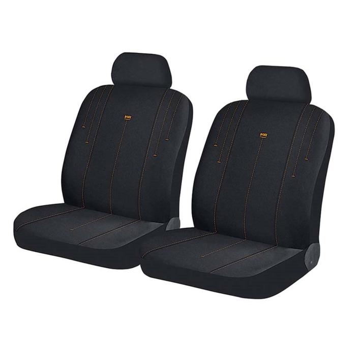 Авточехлы Hadar Rosen Direct Front, на передние кресла, цвет чёрно-оранжевый, полиэстер