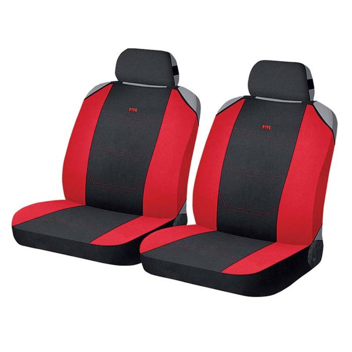 Накидки на передние сиденья, CROSS FRONT, красно-черный, трикотаж