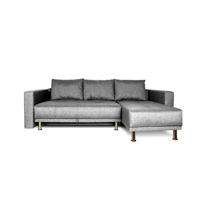 Диван угловой NEXT, с подлокотниками, еврокнижка, рогожка, цвет melange