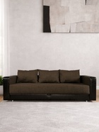 Диван прямой «ЛИДЕР», механизм еврокнижка, рогожка/экокожа, цвет coffee/sunny dark brown - Фото 4