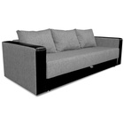 Диван прямой «ЛИДЕР», механизм еврокнижка, рогожка/экокожа, цвет ash/sunny black - Фото 5