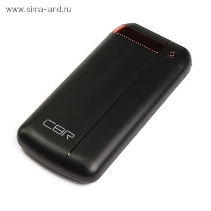 Внешний аккумулятор CBR, 16000 мАч, 1 A, 3 USB, фонарик, индикатор батареи, черный - Фото 1
