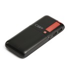 Внешний аккумулятор CBR, 10000 мАч, 1 A, 2 USB, фонарик, индикатор батареи, черный - Фото 1