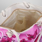Сумка текстильная Орхидея, 42*7*39, отд на молнии, подклад, розовый - Фото 5