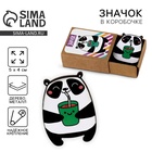 Значок в коробочке «Панда» 5×4 см - Фото 1