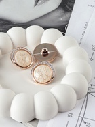 Набор декоративных пуговиц, d=25 мм, 12 шт., цвет перламутровый белый - Фото 1