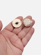 Набор декоративных пуговиц, d=25 мм, 12 шт., цвет перламутровый белый - Фото 2