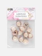 Набор декоративных пуговиц, d=25 мм, 12 шт., цвет перламутровый белый - Фото 3