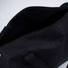 Сумка спортивная на молнии, длинный ремень, средний размер, чёрная - Фото 3