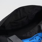 Сумка спортивная, отдел на молнии, наружный карман, длинный ремень, цвет чёрный/синий - Фото 5
