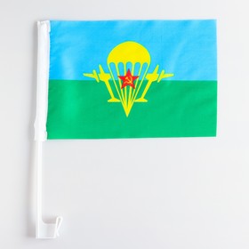 Флаг ВДВ 20×30 см, шток, полиэфирный шёлк, (набор 12 шт.) 2763506