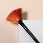 Кисть для макияжа, веерная, 16,5 ( +/- 1) см, цвет чёрный - Фото 3