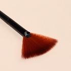 Кисть для макияжа, веерная, 16,5 ( +/- 1) см, цвет чёрный - Фото 5