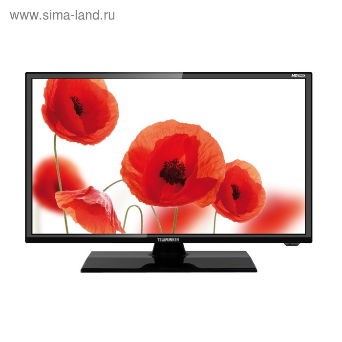 Телевизор Telefunken TF-LED19S14T2, 19", 1366x768, DVB-C/T2/T, 1xHDMI, 1xUSB, чёрный - Фото 1