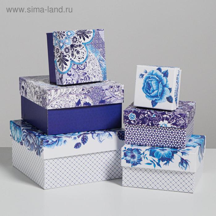 Набор подарочных коробок 6 в 1 «Узор», 18 × 18 × 9.5‒8 × 8 × 4.5 см - Фото 1