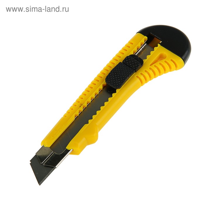 Нож универсальный BOHRER, корпус пластик, квадратный фиксатор, усиленный, 18 мм - Фото 1