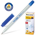 Ручка шариковая BRAUBERG Olive pen, узел 0.5 мм, чернила синие, масляная основа - Фото 1