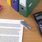 Степлер канцелярский № 10, BRAUBERG Einkommen, до 12 листов, встроенный антистеплер, пластиковый корпус, серый - Фото 9