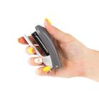 Степлер канцелярский № 10, BRAUBERG Einkommen, до 12 листов, встроенный антистеплер, пластиковый корпус, серый - Фото 10