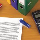 Степлер канцелярский № 10, BRAUBERG Einkommen, до 12 листов, встроенный антистеплер, пластиковый корпус, синий - Фото 9