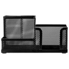 Органайзер BRAUBERG Germanium, 3 отделения, металлическая сетка, чёрный - Фото 3