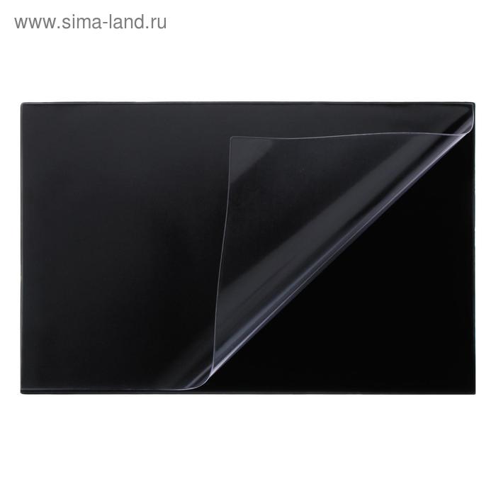Настольное покрытие Calligrata, 48×65 см, черное, с прозрачным клапаном