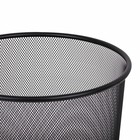 Корзина для бумаг металлическая, 20 литров, BRAUBERG Germanium, чёрный - фото 24329660