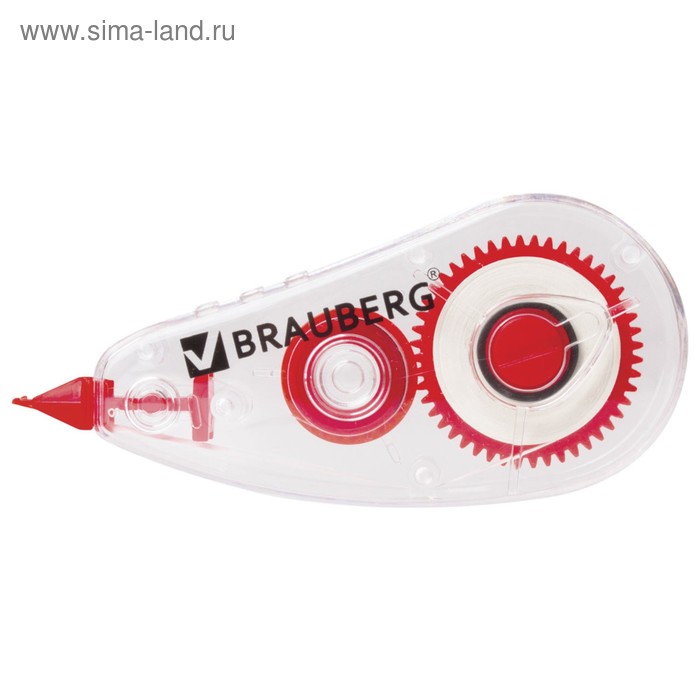 Корректор-лента 5 мм х 6 м, BRAUBERG Red Power, европодвес - Фото 1