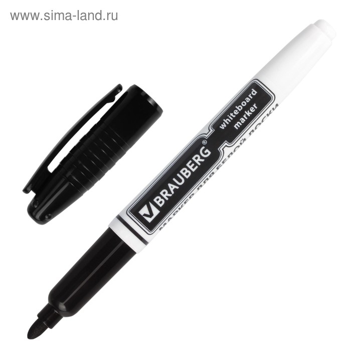 Маркер для доски 4.0 мм, BRAUBERG, чёрный - Фото 1
