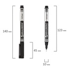 Маркер перманентный Brauberg. Jet, чёрный, узел 0.5 мм - Фото 5