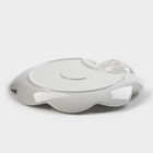 Блюдо керамическое Доляна «Бабочка», d=25 см, цвет белый - Фото 3