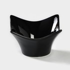 Салатники на деревянной подставке «Инь-Янь.Квадрат», набор 5 предметов: 4 салатника 80 мл, подставка, керамика, белый, чёрный - Фото 3