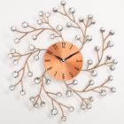 Часы настенные, серия: Ажур, "Цветы сакуры", плавный ход, d-38 см, циферблат 13 см - фото 2861874