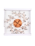 Часы настенные, серия: Ажур, "Цветы сакуры", плавный ход, d-38 см, циферблат 13 см - фото 60772791