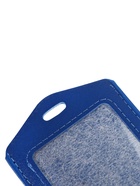 Бейдж-карман вертикальный, 70х100 мм, ПВХ, синий (50 шт) - фото 809435373