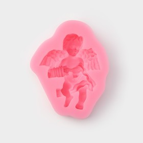 Молд Доляна «Ангел с гармошкой», силикон, 9×7,4×2 см, цвет МИКС