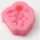 Молд для заливки Доляна «Ангел с гармошкой», силикон, 9×7.4×2 см, розовый - Фото 3