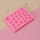 Молд Доляна «Драгоценные камни», силикон, 13,4×9,8 см, цвет розовый - Фото 2
