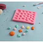 Молд Доляна «Драгоценные камни», силикон, 13,4×9,8 см, цвет розовый - Фото 6