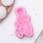 Молд для заливки 3D «Мальчик и зайчик», силикон, 9.1×5.4×2.1 см, розовый - Фото 2