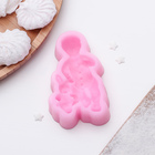 Молд для заливки 3D «Мальчик и зайчик», силикон, 9.1×5.4×2.1 см, розовый - Фото 3