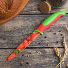 Нож кухонный с антиналипающим покрытием Доляна «Клубника», лезвие 12 см - Фото 1