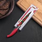 Нож кухонный с антиналипающим покрытием Доляна «Русский узор», лезвие 12 см - Фото 3