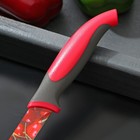 Нож кухонный с антиналипающим покрытием Доляна «Вишенки», лезвие 12 см - Фото 3