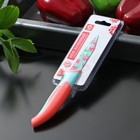 Нож кухонный с антиналипающим покрытием Доляна «Цветочки», лезвие 8 см - Фото 4