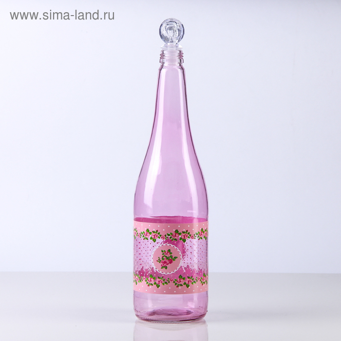 Бутыль для соуса и масла «Джоли» 1 л, цвет розовый - Фото 1