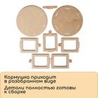 Деревянная кормушка - конструктор для птиц «Беседка», своими руками, 16.5×16.5×10 см, Greengo - Фото 5