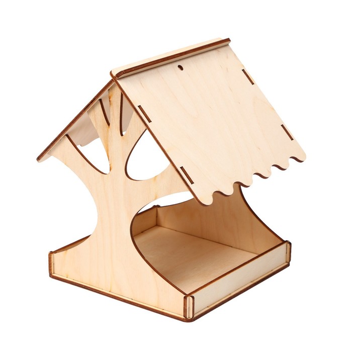 Деревянная кормушка-конструктор для птиц «Дерево» своими руками, 14.5 × 14.5 × 18 см, Greengo - фото 1908363878